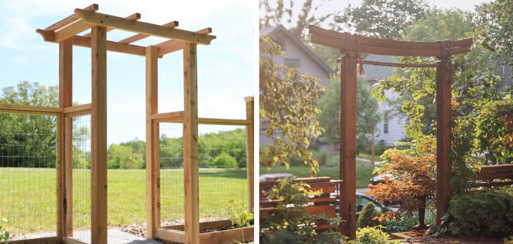 DIY Arbor from Scrap Wood for Garden Entrance