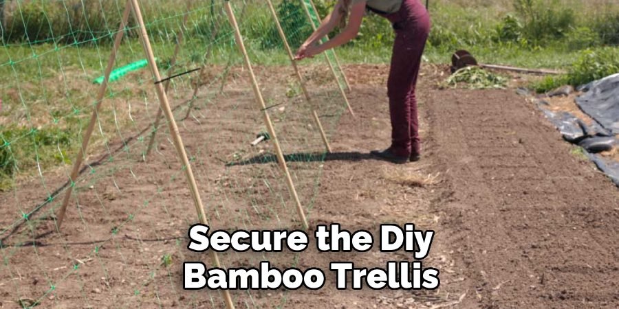 Secure the Diy Bamboo Trellis